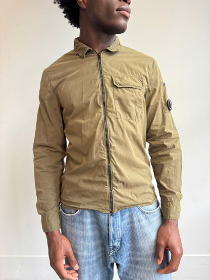 S/S 2022 C.P. Company Khaki Chrome-R Lightweight Overshirt