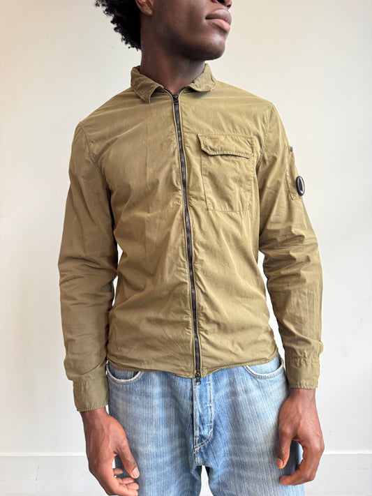 S/S 2022 C.P. Company Khaki Chrome-R Lightweight Overshirt