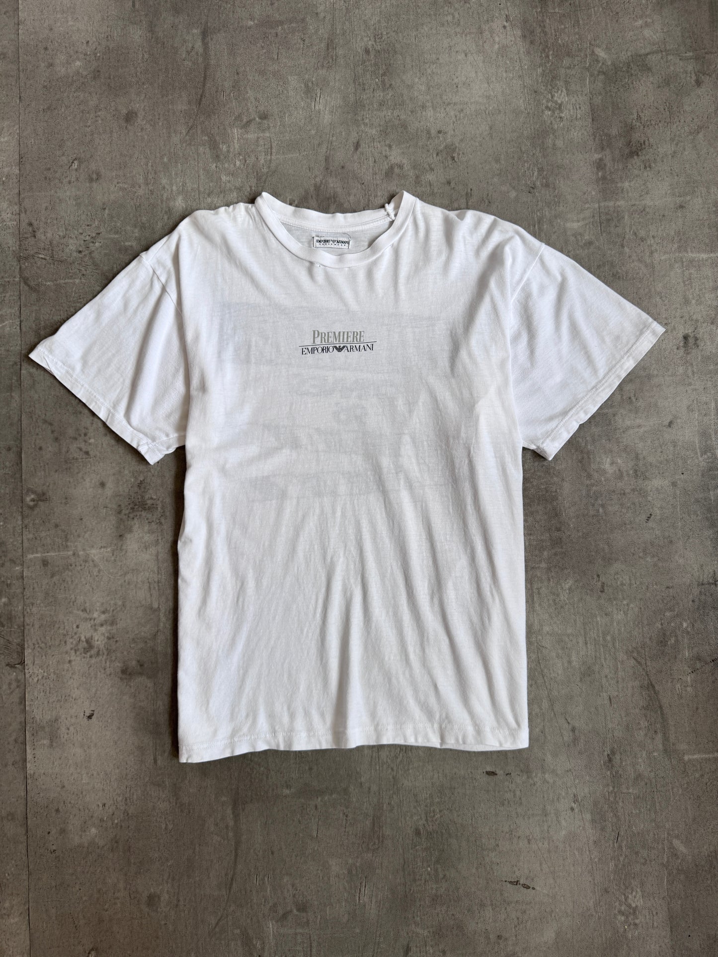 1996 Emporio Armani Single Stitch Cannes 96' Premiere Promo Tee