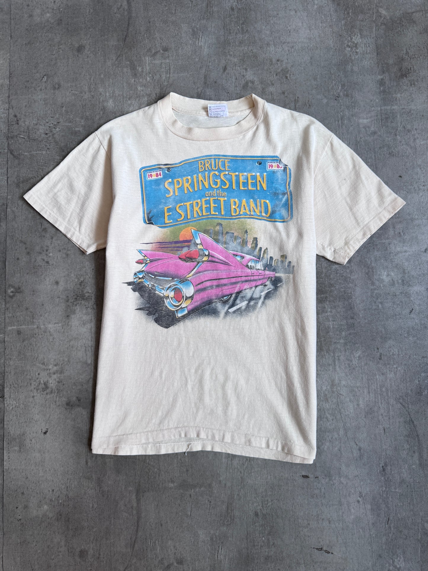 1984 Bruce Springsteen Born In The USA Tour Promo Single Stitch Graphic Tee