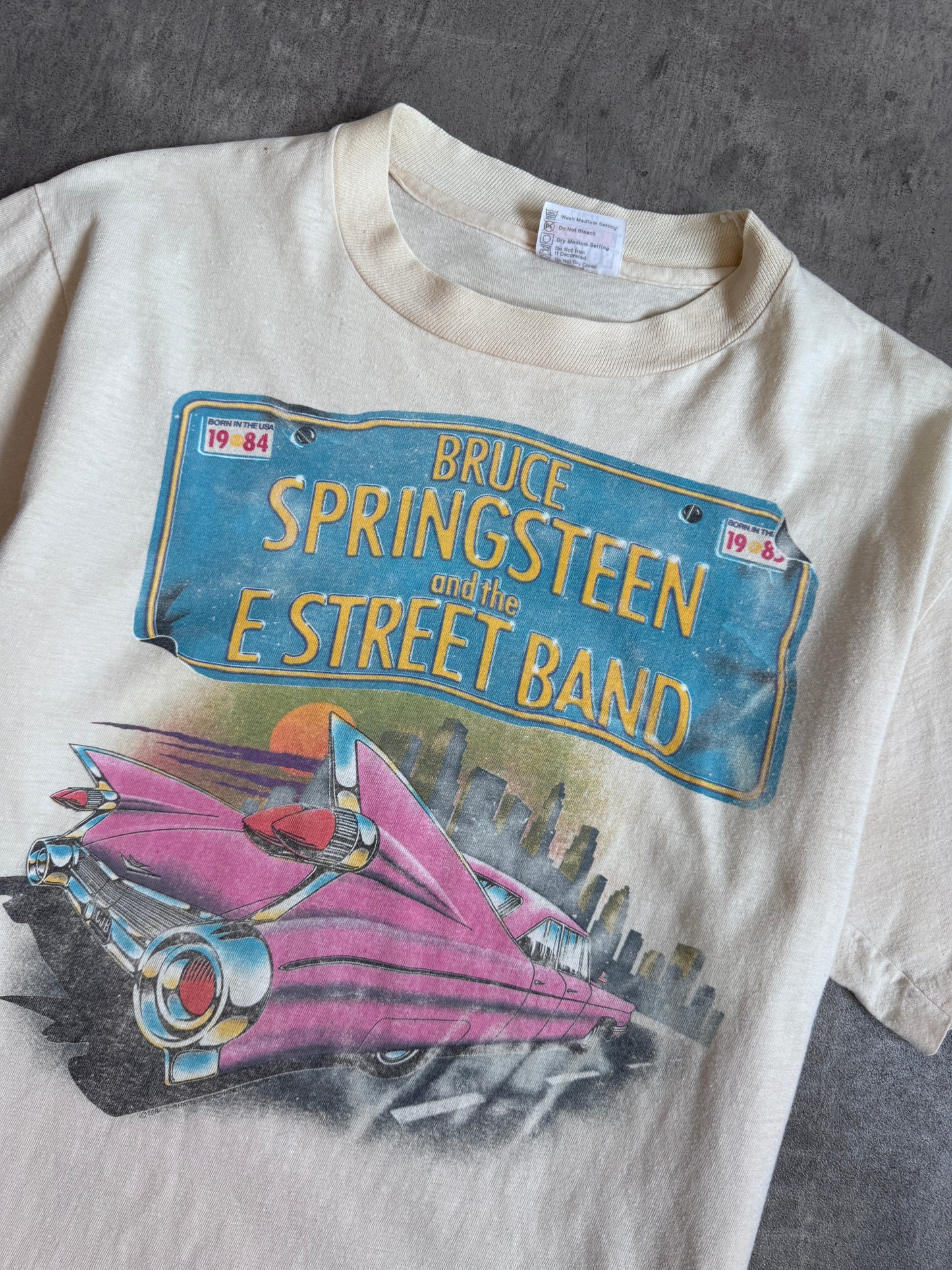 1984 Bruce Springsteen Born In The USA Tour Promo Single Stitch Graphic Tee