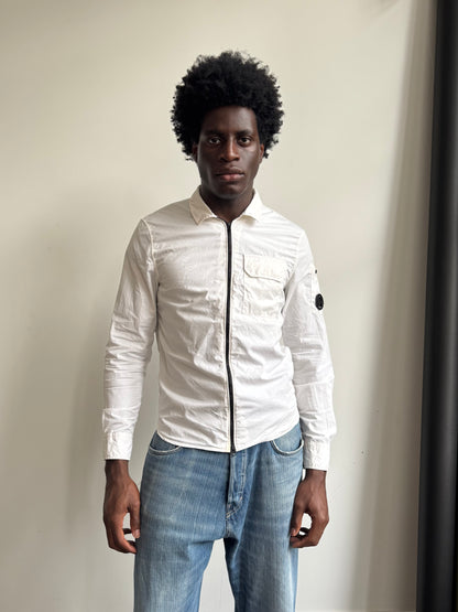 S/S 2022 C.P. Company White Chrome-R Lightweight Overshirt