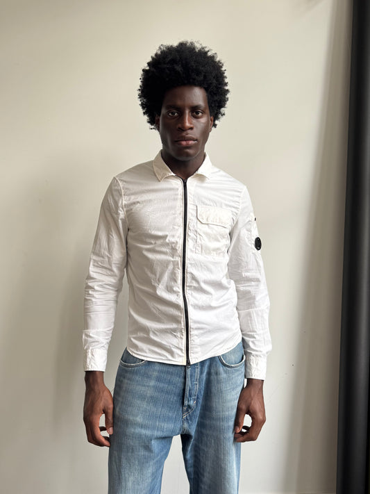 S/S 2022 C.P. Company White Chrome-R Lightweight Overshirt