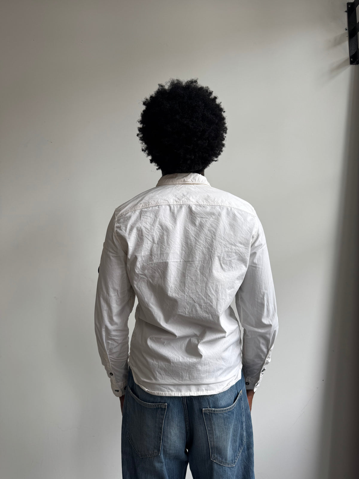 S/S 2022 C.P. Company White Chrome-R Lightweight Overshirt