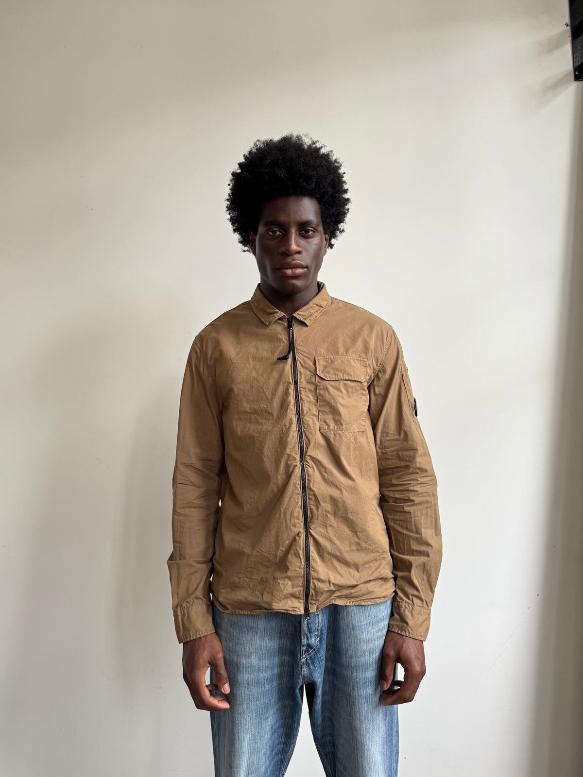 S/S 2022 C.P. Company Brown Chrome-R Lightweight Overshirt
