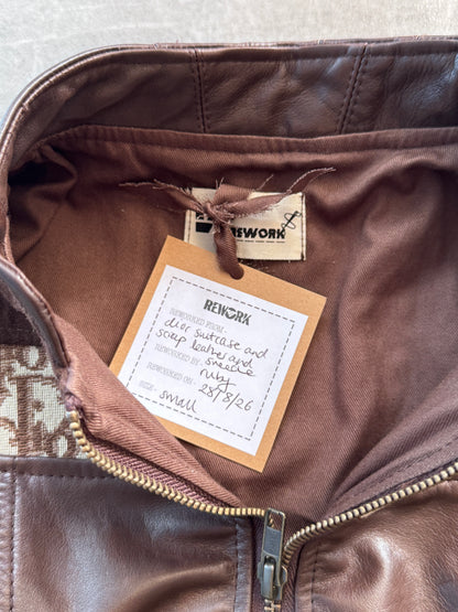 VT Rework: Dior Monogram Brown Suede Trim Leather Vest