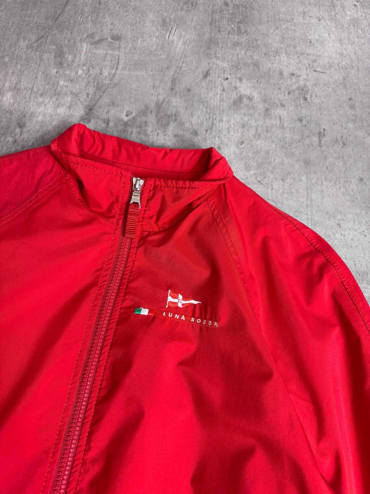 Prada Luna Rossa Red Nylon Bomber Jacket