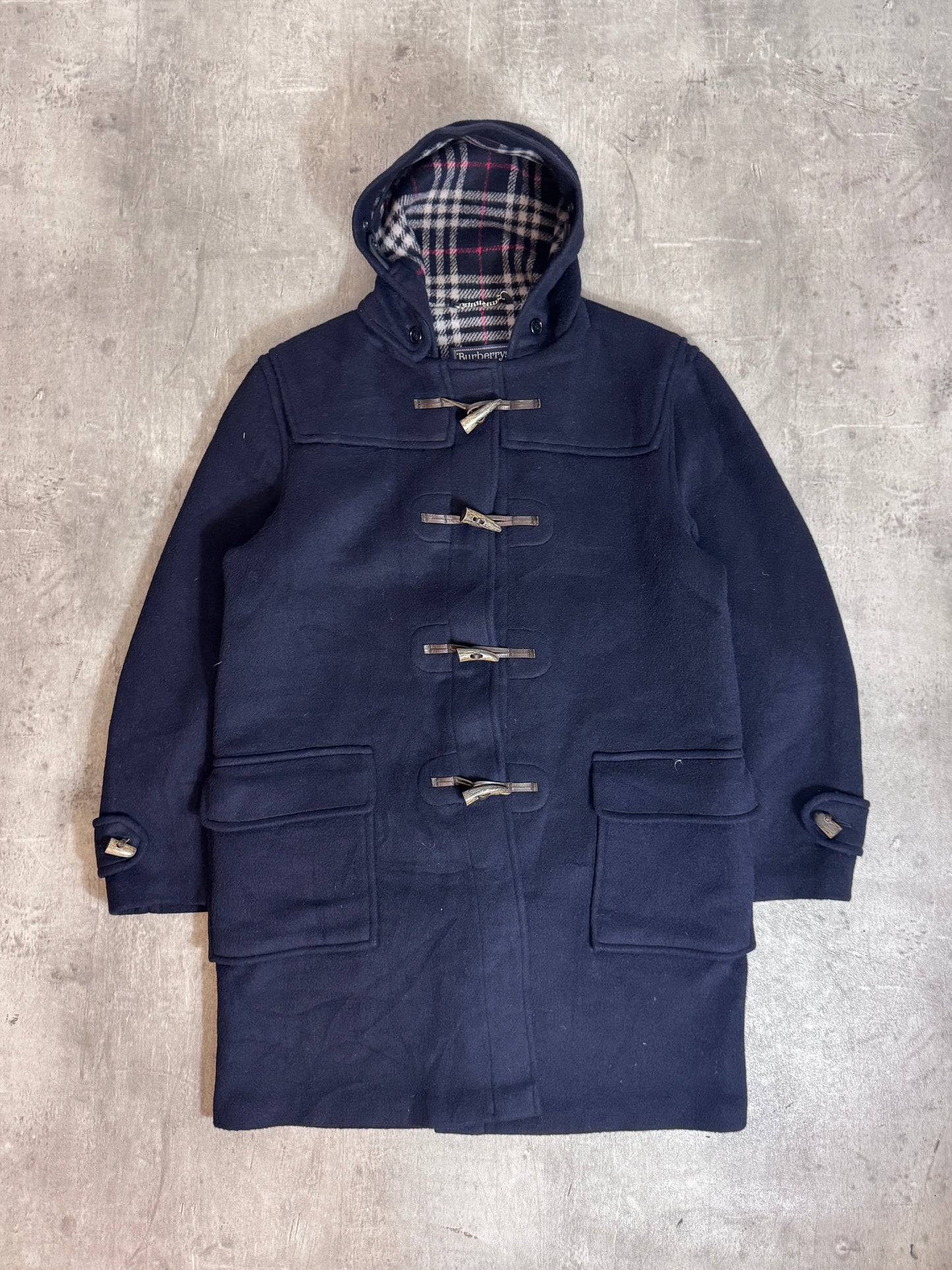 Burberry Hooded Lana Wool Duffle Coat