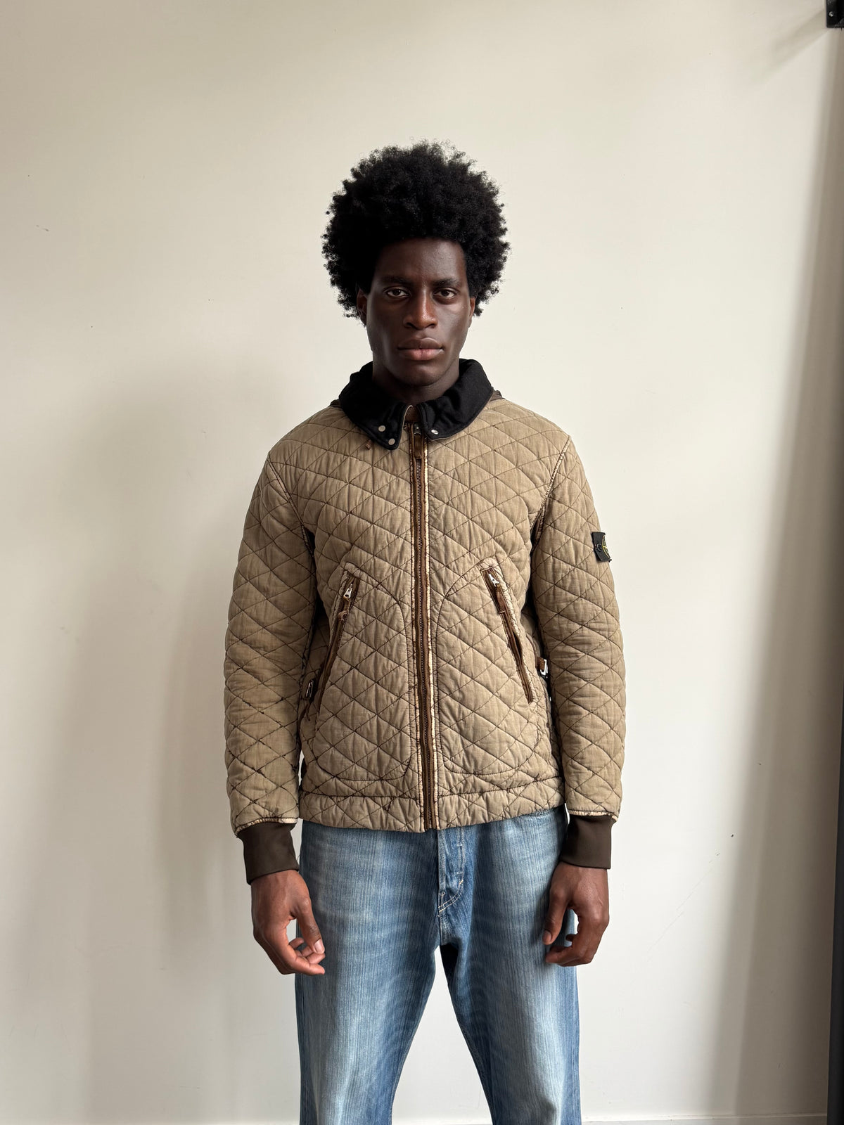 A/W 2010 Stone Island Khaki Diamond Quilted Jacket
