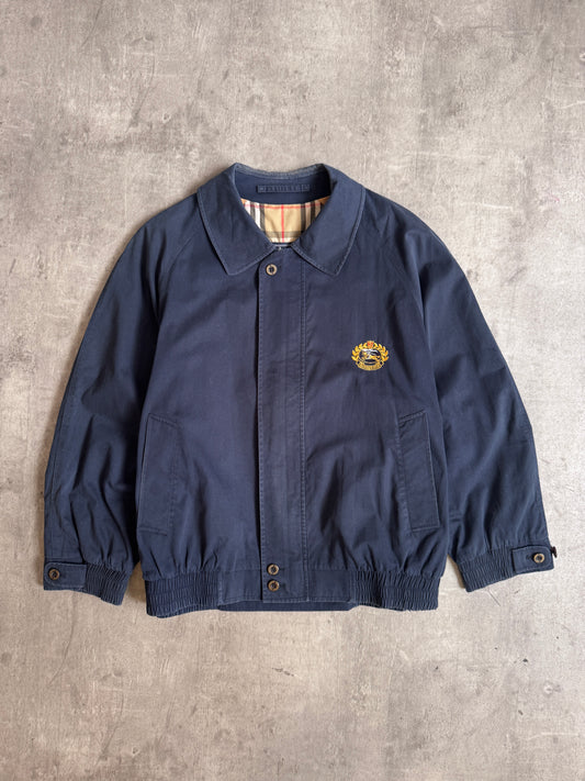 Burberry Navy Nova Lined Badge Logo Box Work Jacket