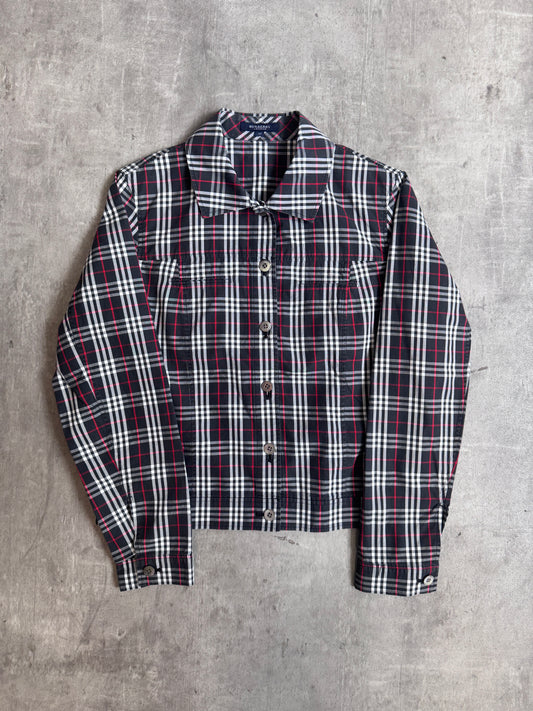 Burberry Black Nova Check Lightweight Work Jacket