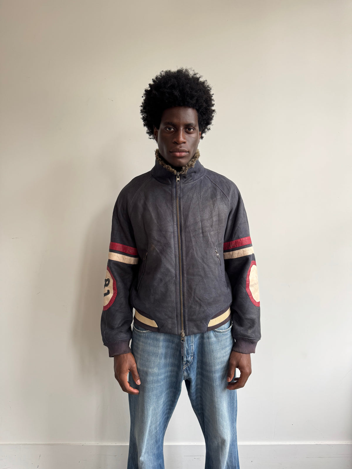 A/W 2004 Armani Jeans Suede Flight Jacket (sold as seen)