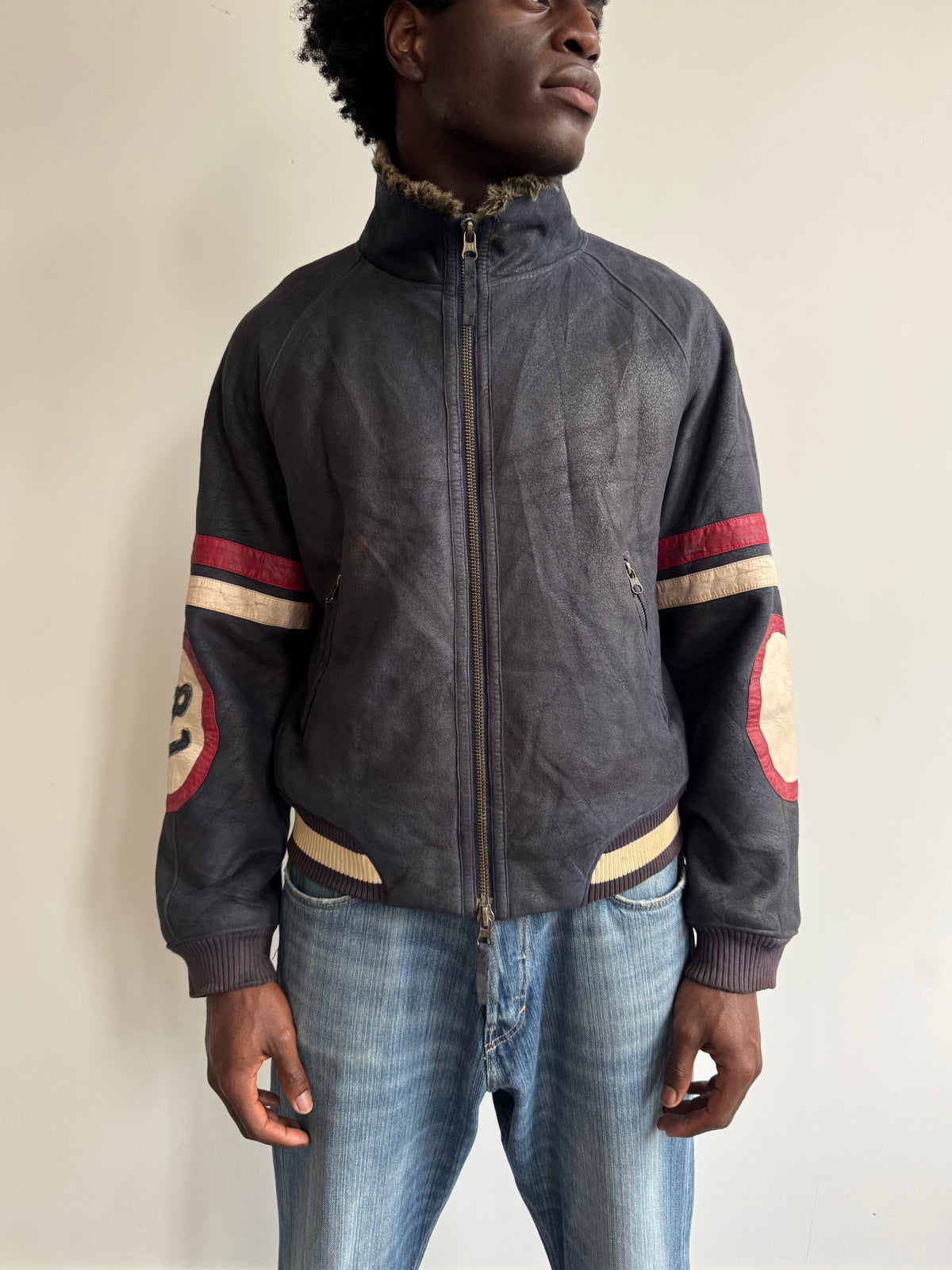 A/W 2004 Armani Jeans Suede Flight Jacket (sold as seen)