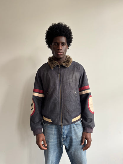 A/W 2004 Armani Jeans Suede Flight Jacket (sold as seen)
