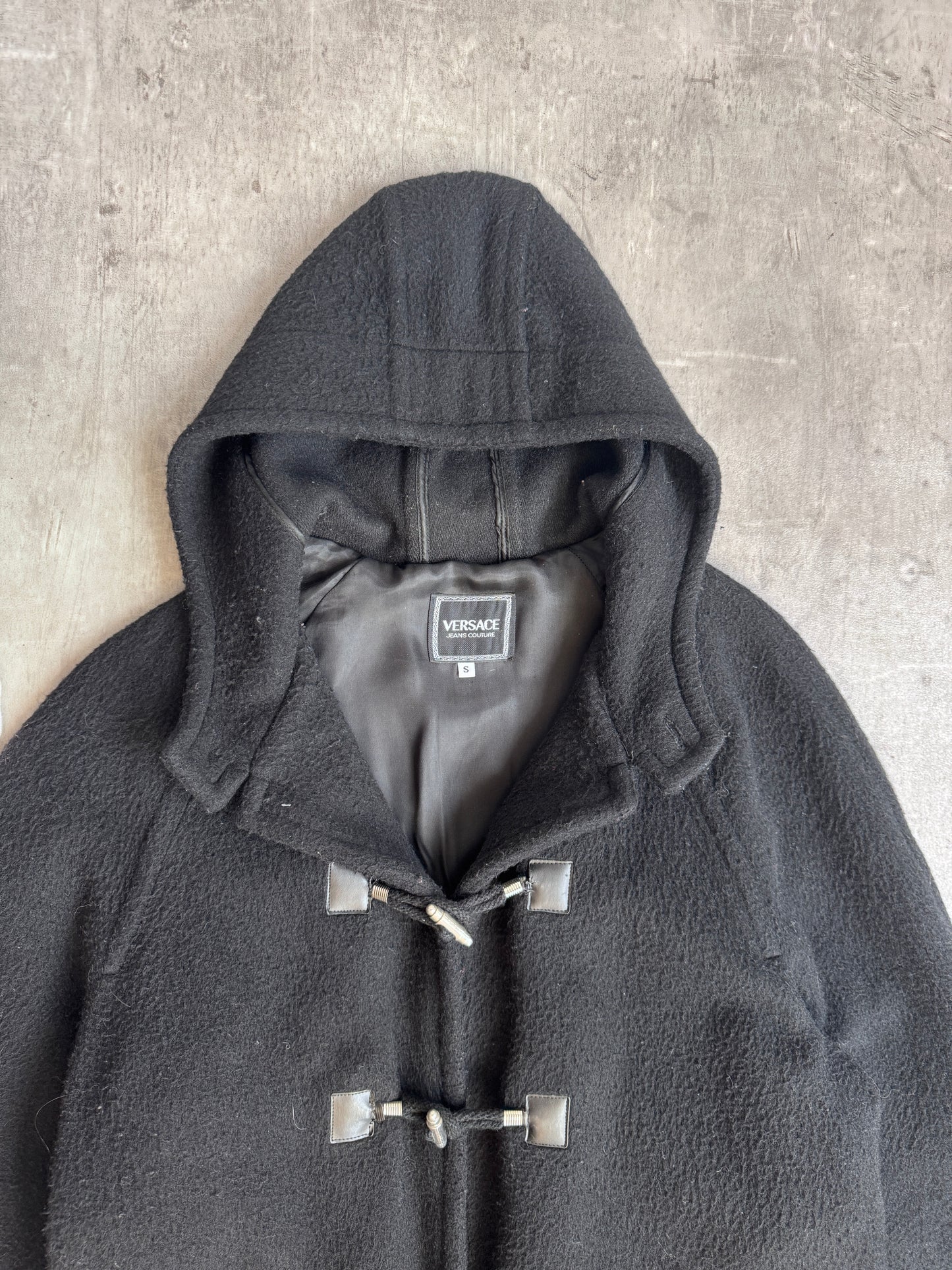 Versace 100% Lana Wool Hooded Parka Jacket