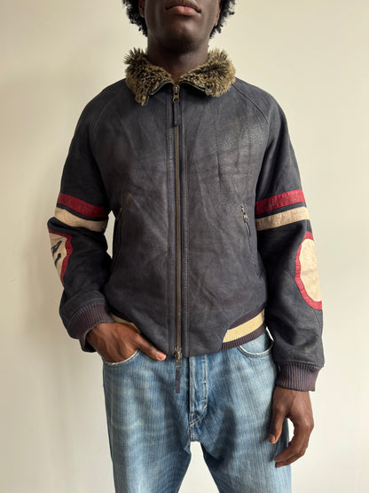 A/W 2004 Armani Jeans Suede Flight Jacket (sold as seen)
