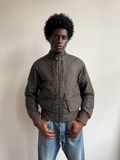 00's Armani Jeans Matte Olive Technical Bomber