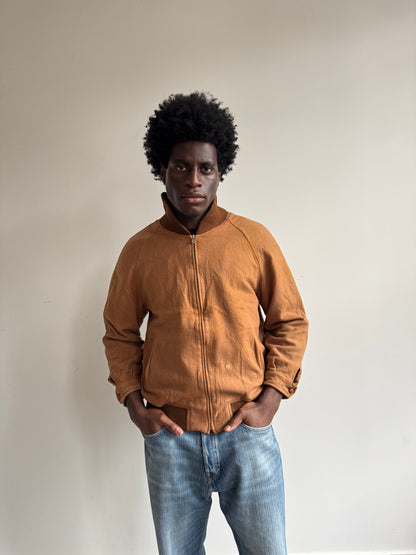 90's Burberry Brown Nova Check Lined Wool Bomber