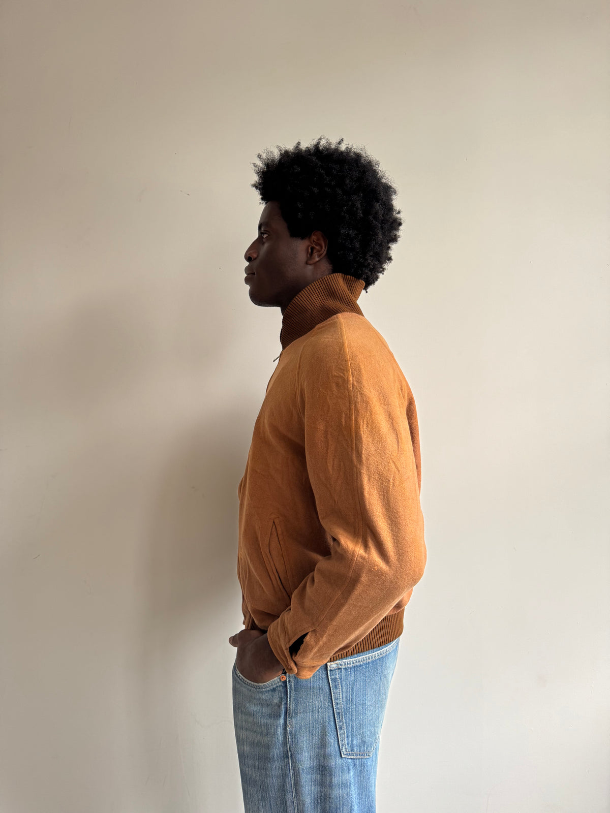 90's Burberry Brown Nova Check Lined Wool Bomber