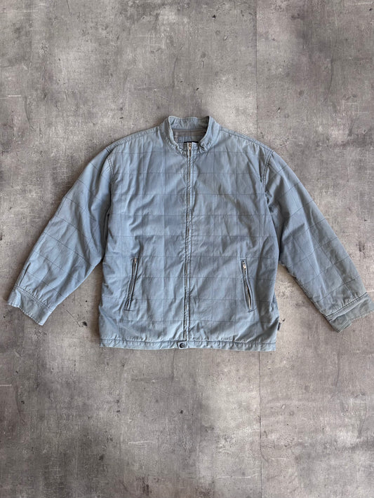 Stussy Light Blue Box Quilted Light Weight Jacket