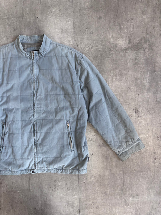 Stussy Light Blue Box Quilted Light Weight Jacket