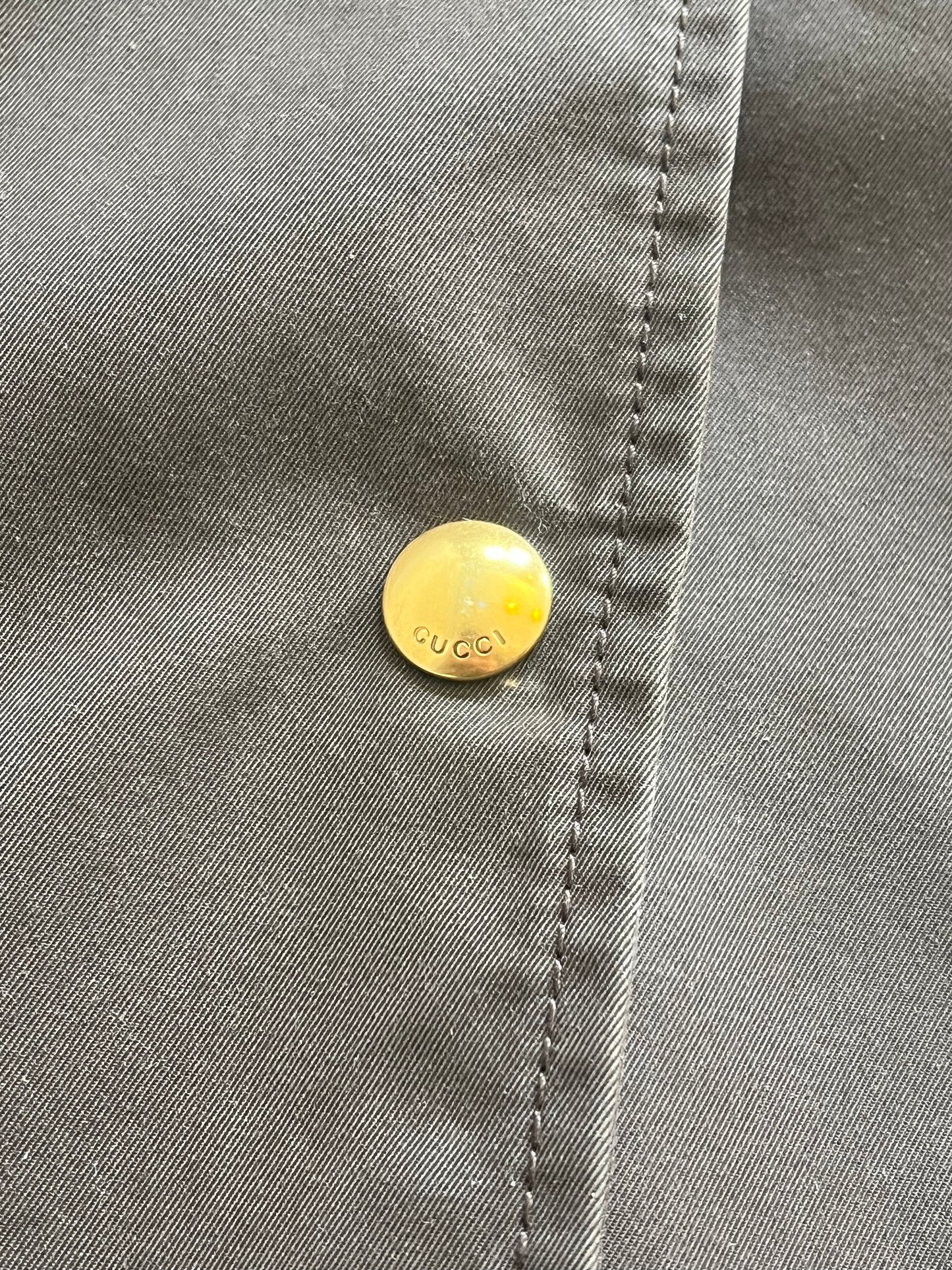 2008 Gucci Coated Gabardine Buckled Painters Jacket FA:276 (MT844)
