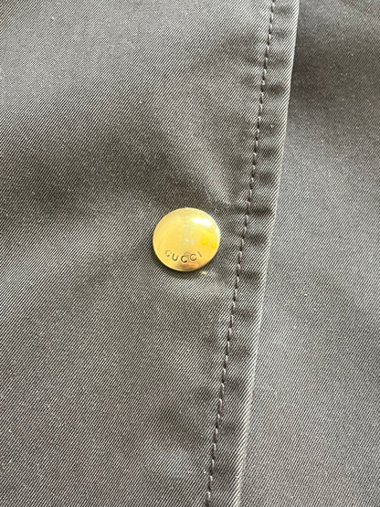 2008 Gucci Coated Gabardine Buckled Painters Jacket FA:276 (MT844)