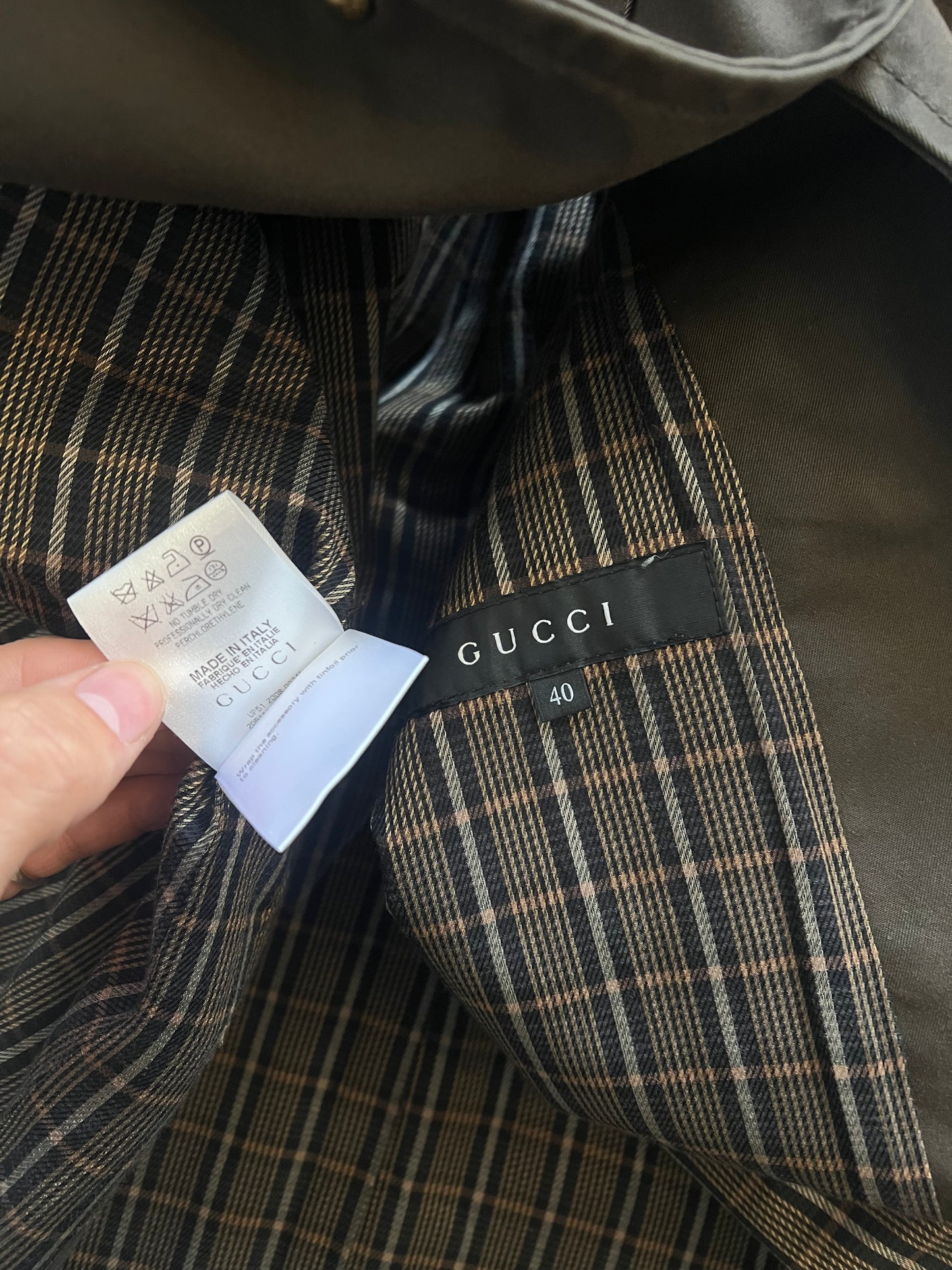 2008 Gucci Coated Gabardine Buckled Painters Jacket FA:276 (MT844)