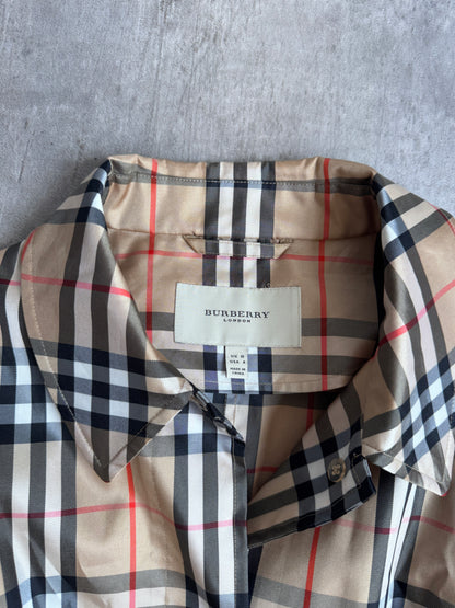 Rare Burberry Nova Check Nylon Lightweight Trench Jacket