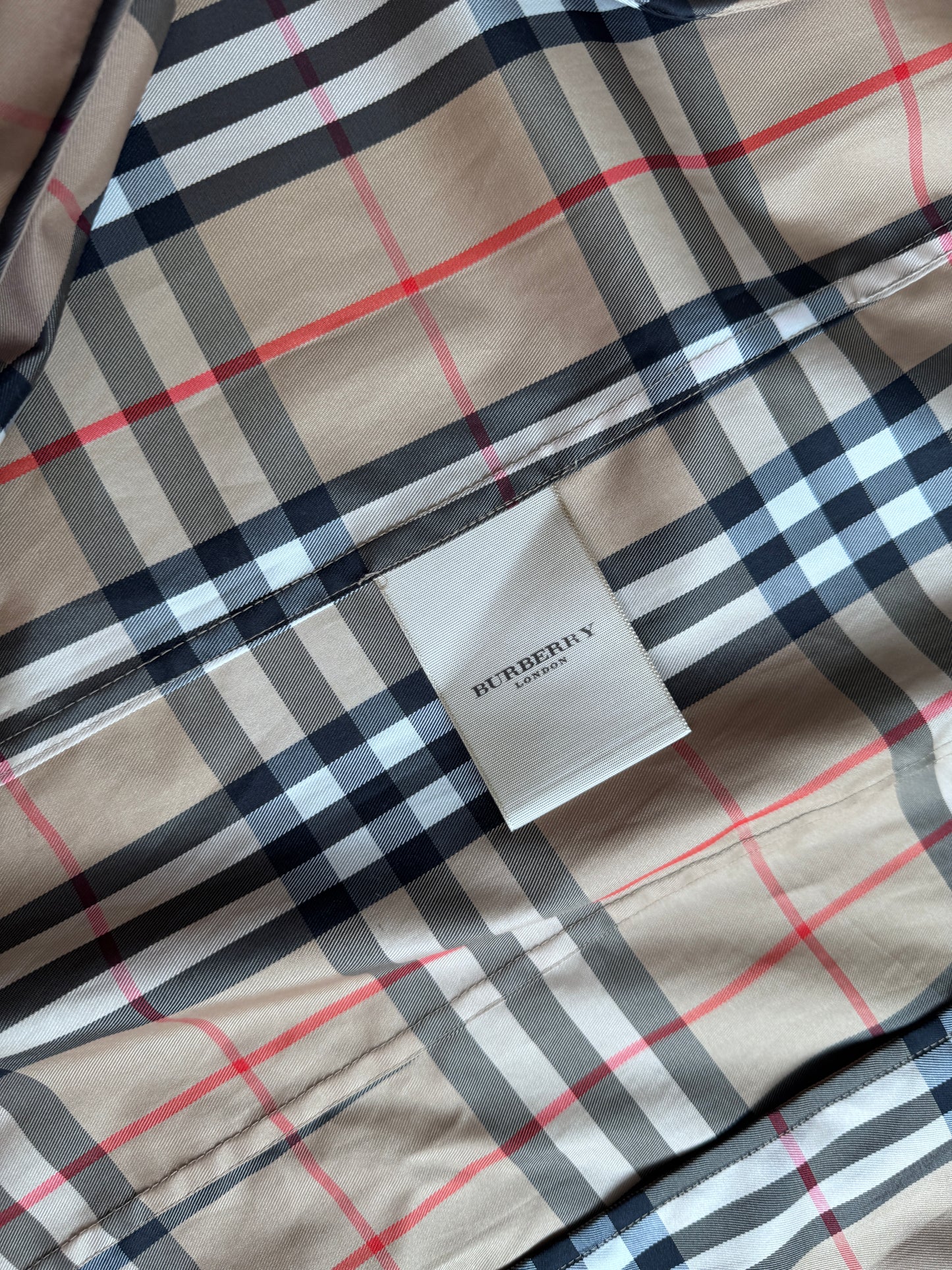 Rare Burberry Nova Check Nylon Lightweight Trench Jacket