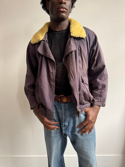 A/W 1986 Marithé + François Girbaud x Closed Asymmetrical Aviator Flight Bomber Jacket