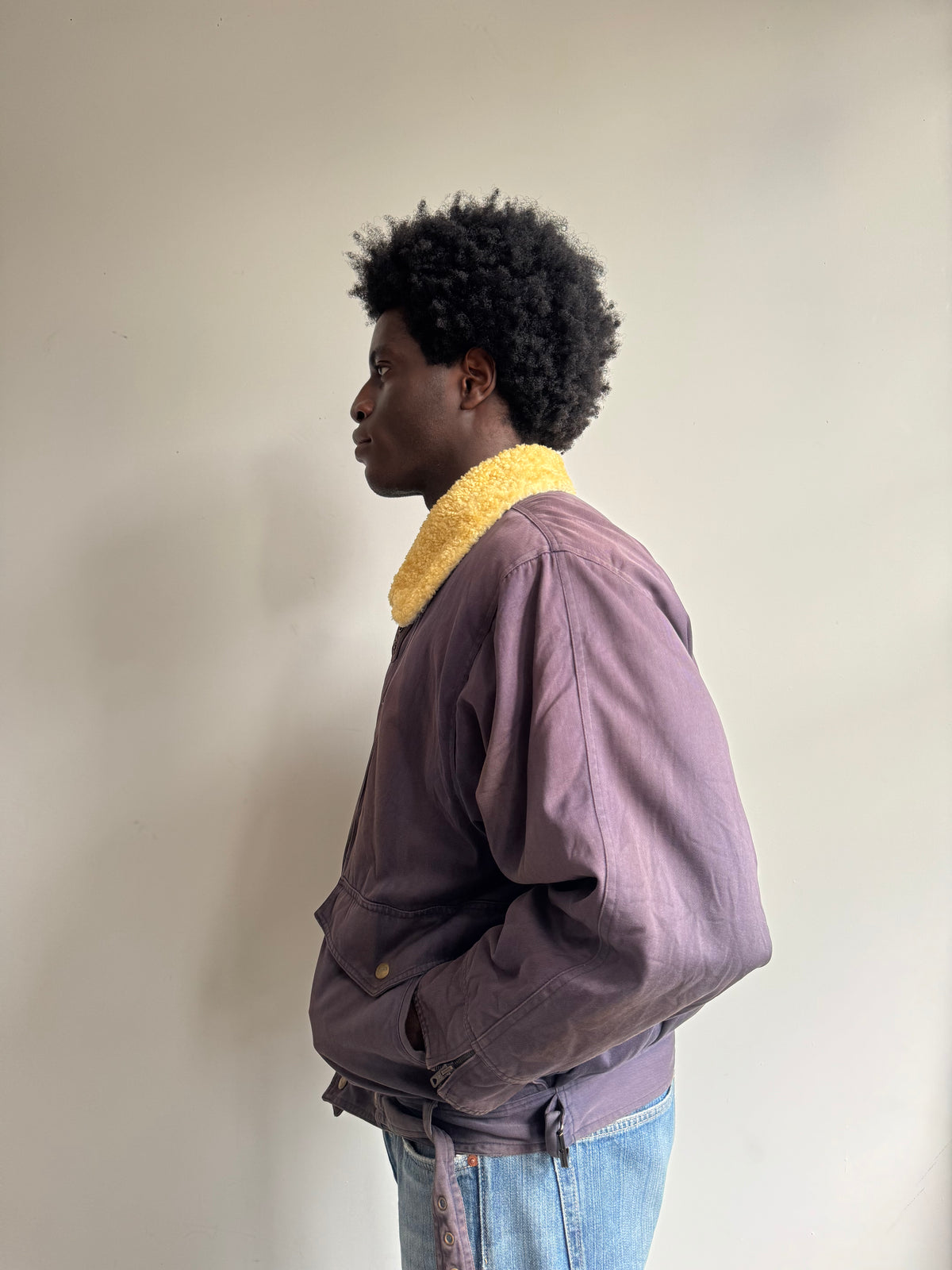 A/W 1986 Marithé + François Girbaud x Closed Asymmetrical Aviator Flight Bomber Jacket