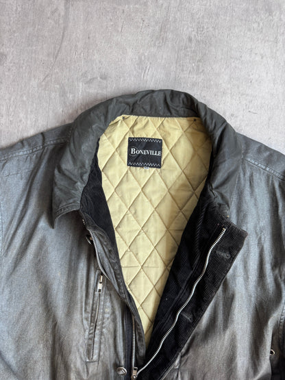Boneville Wax Coated Distressed Quilted Jacket