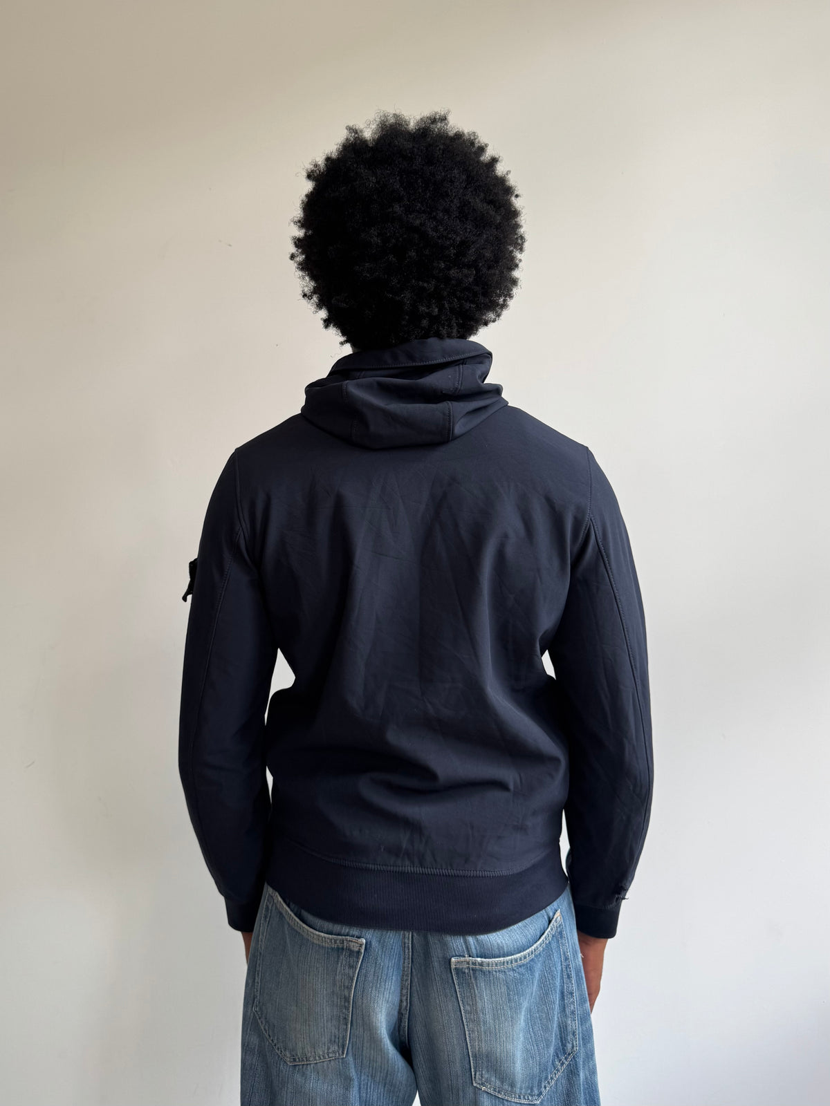 A/W 2022 Stone Island Navy Soft Shell Jacket (sold as seen)