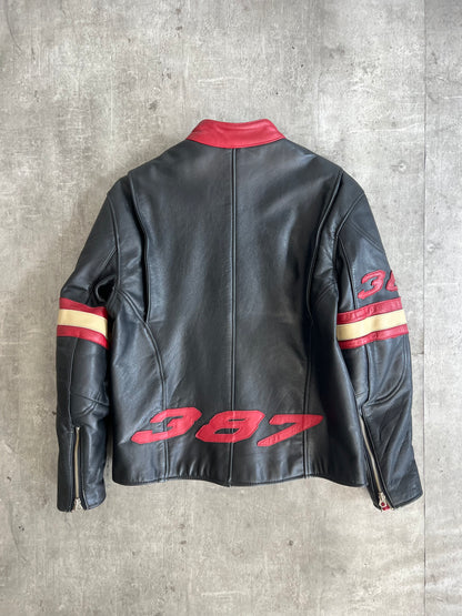 Avirex Sport Leather Moto Cafe Racer Jacket