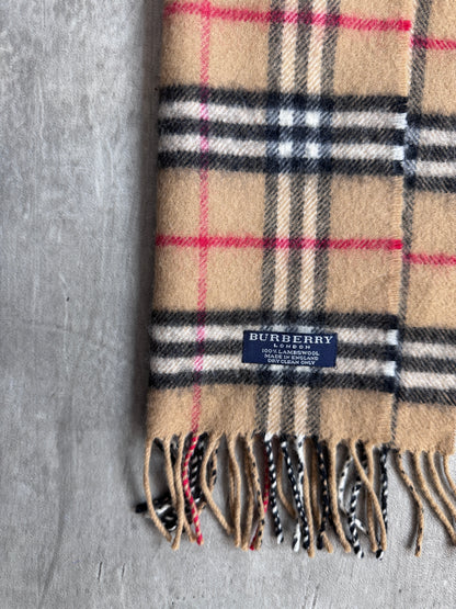 Burberry 100% Lambswool Classic Nova Check Scarf
