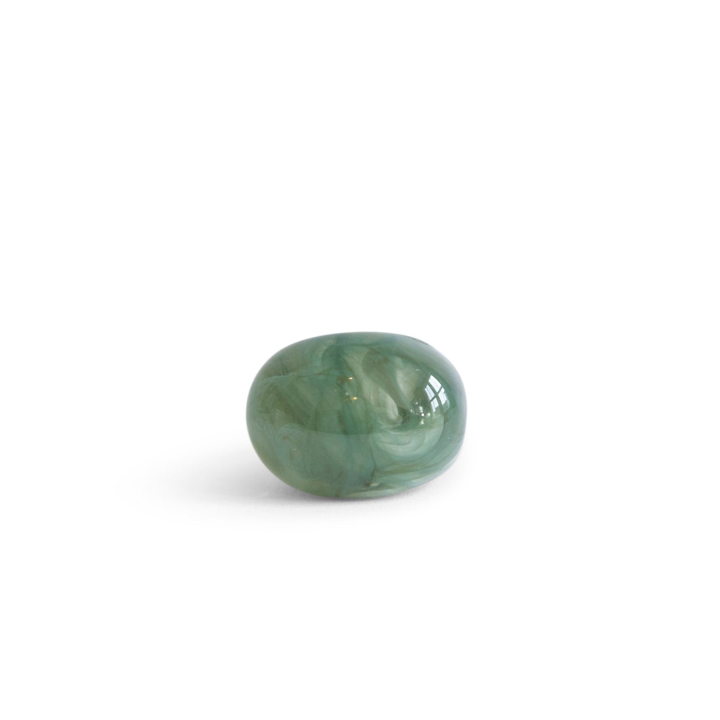 Marbeled Green Resin Ring