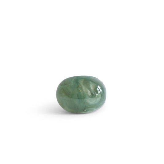 Marbeled Green Resin Ring