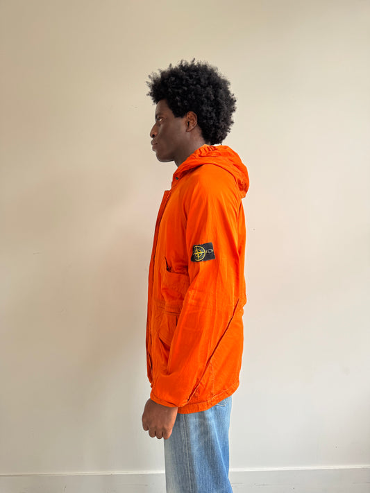 A/W 1996 Stone Island Burnt Orange Multi Pocket Raso Gommato Parka (Sold as seen)