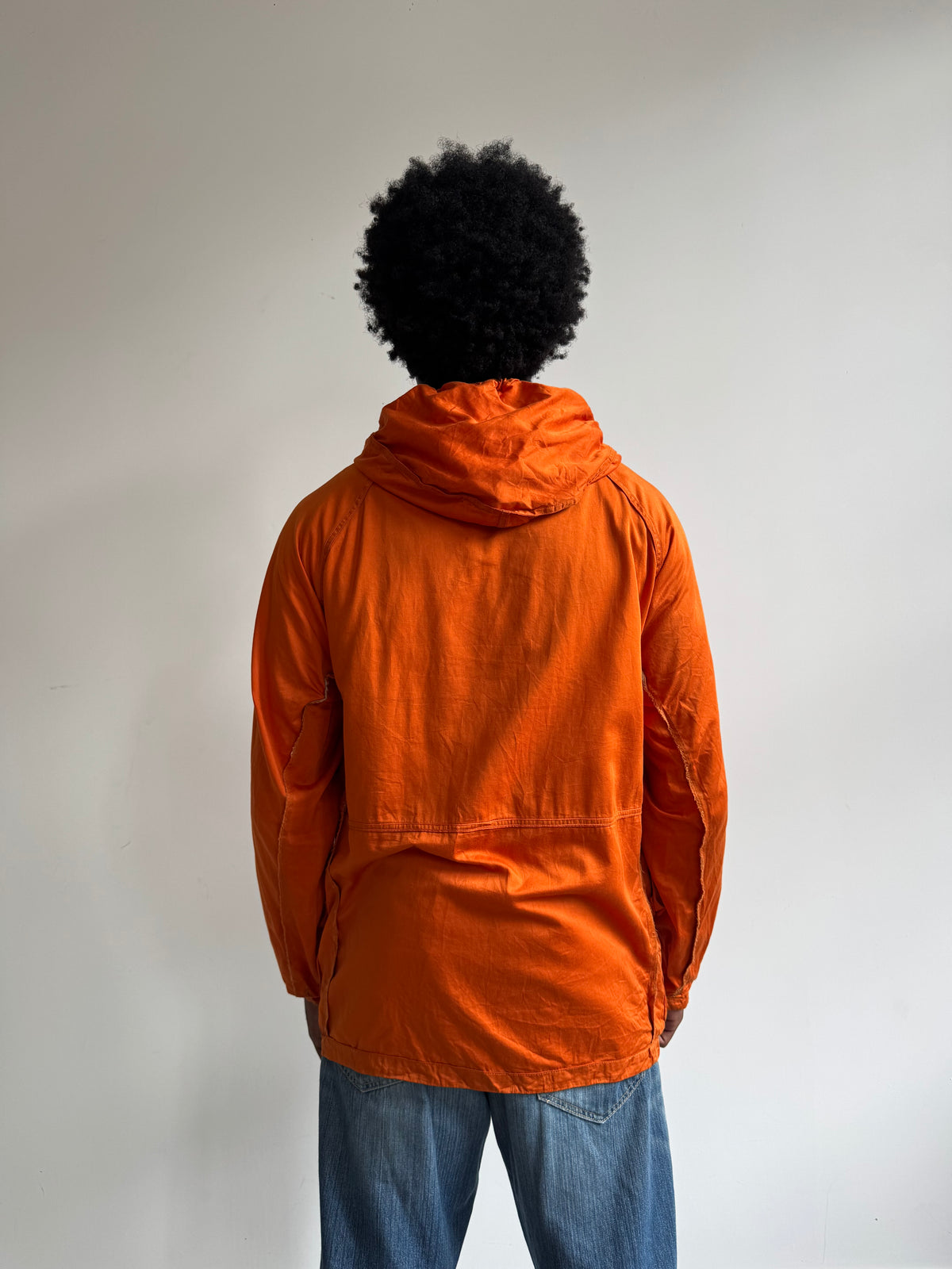 A/W 1996 Stone Island Burnt Orange Multi Pocket Raso Gommato Parka (Sold as seen)