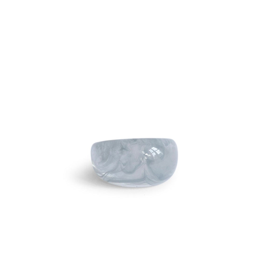 Marbeled Grey Resin Ring