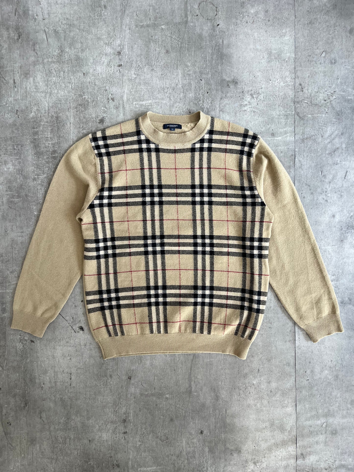Burberry Wool Nova Check Knitted Sweater