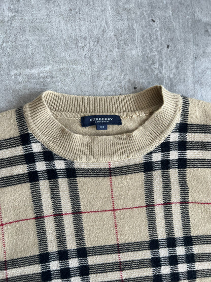 Burberry Wool Nova Check Knitted Sweater