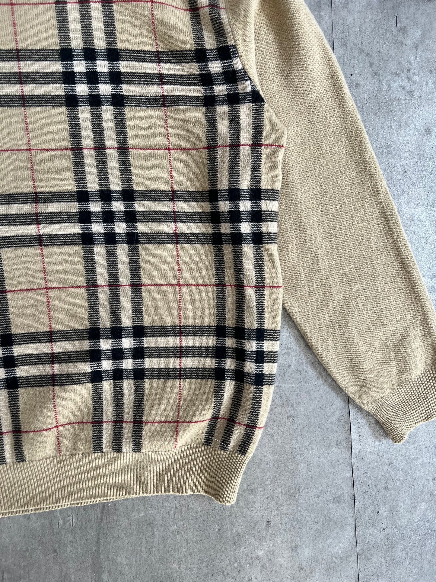 Burberry Wool Nova Check Knitted Sweater