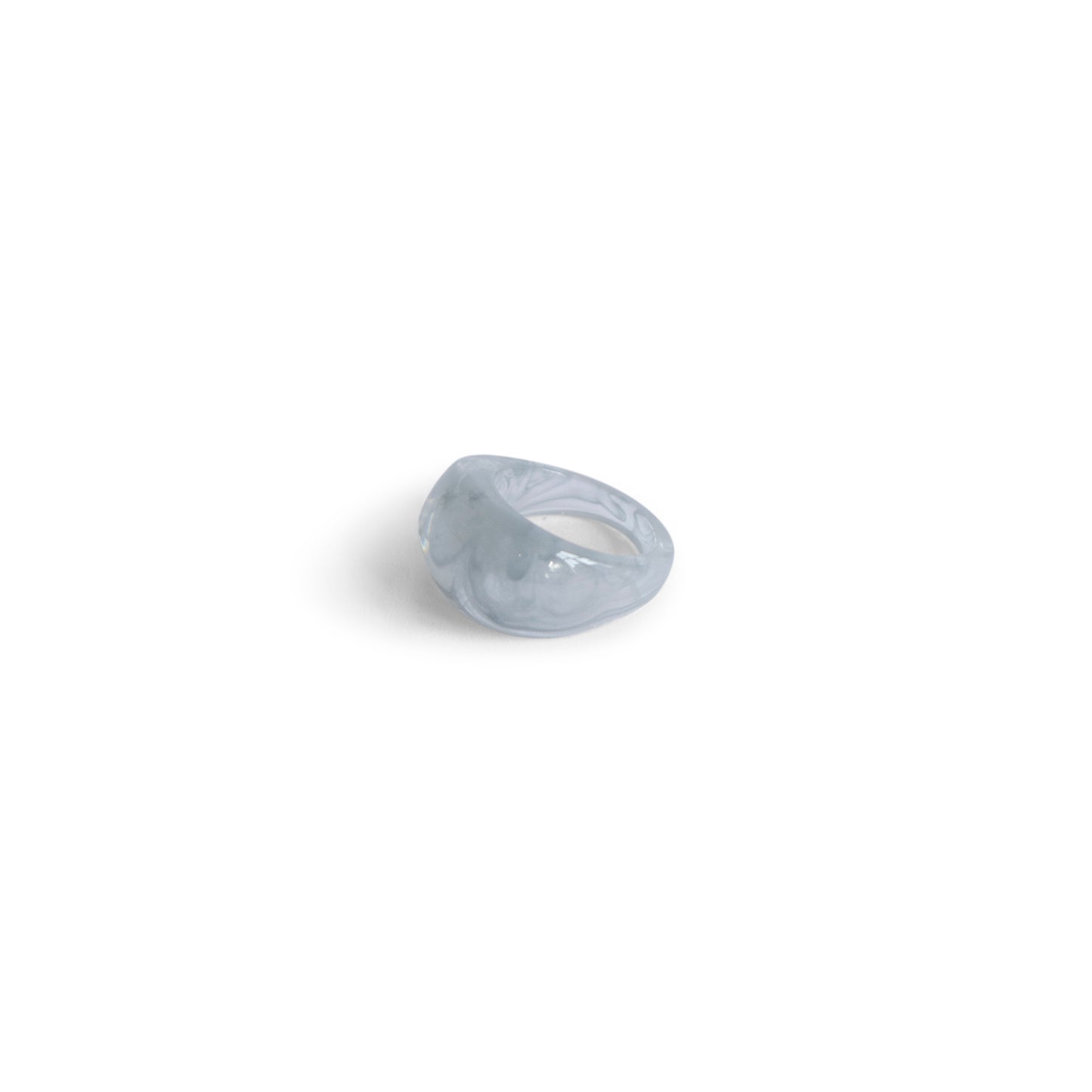 Marbeled Grey Resin Ring