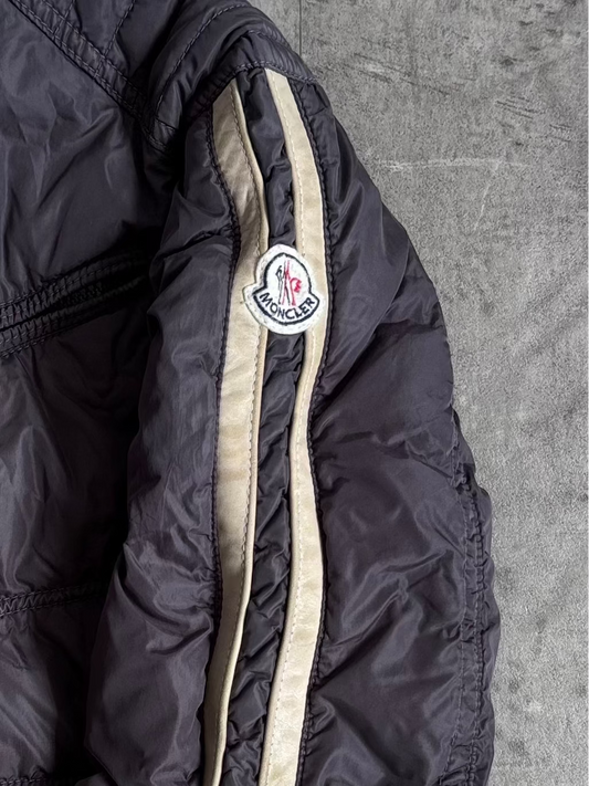 Moncler Dark Grey Funnel Neck Puffer