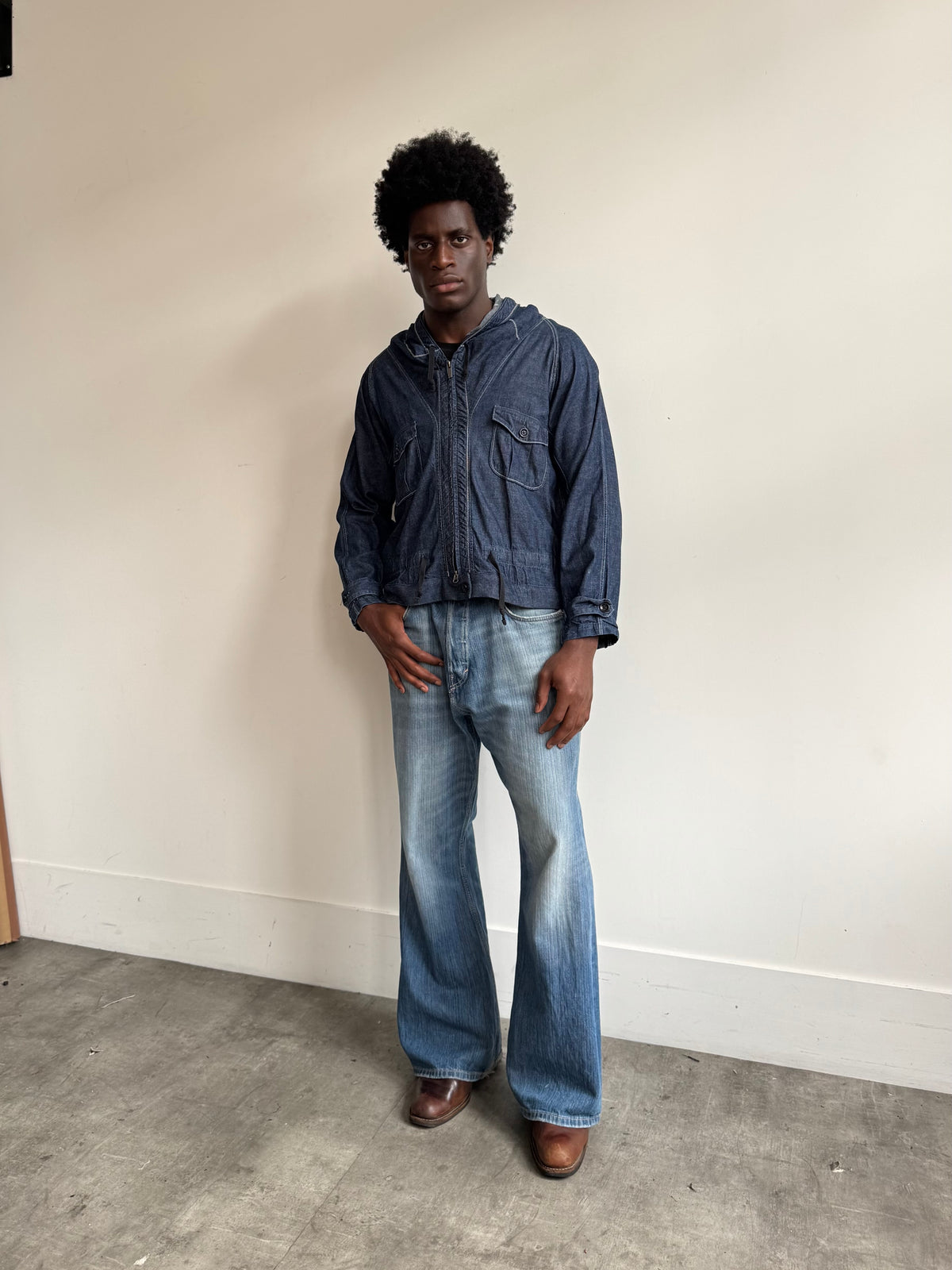 VT Rework: Kapital Hooded Lightweight Denim Jacket