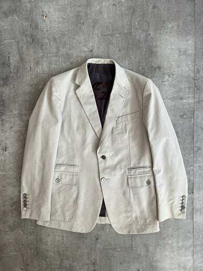 1998 Gucci Tom Ford Beige Cotton Blazer