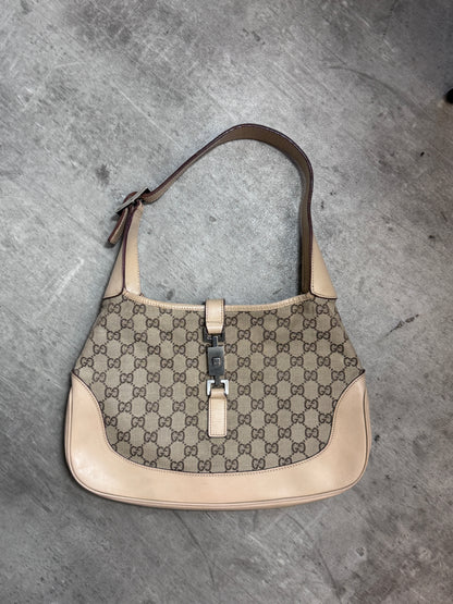 Gucci Cream Monogram Jackie Bag