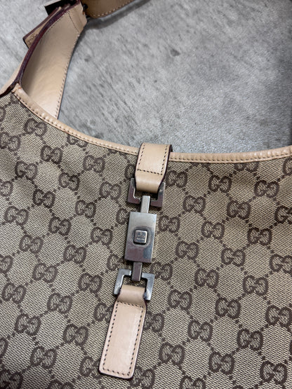 Gucci Cream Monogram Jackie Bag